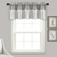 thumbnail image 1 of Linen Button Valance Gray/White Single 84x18+2, 1 of 11