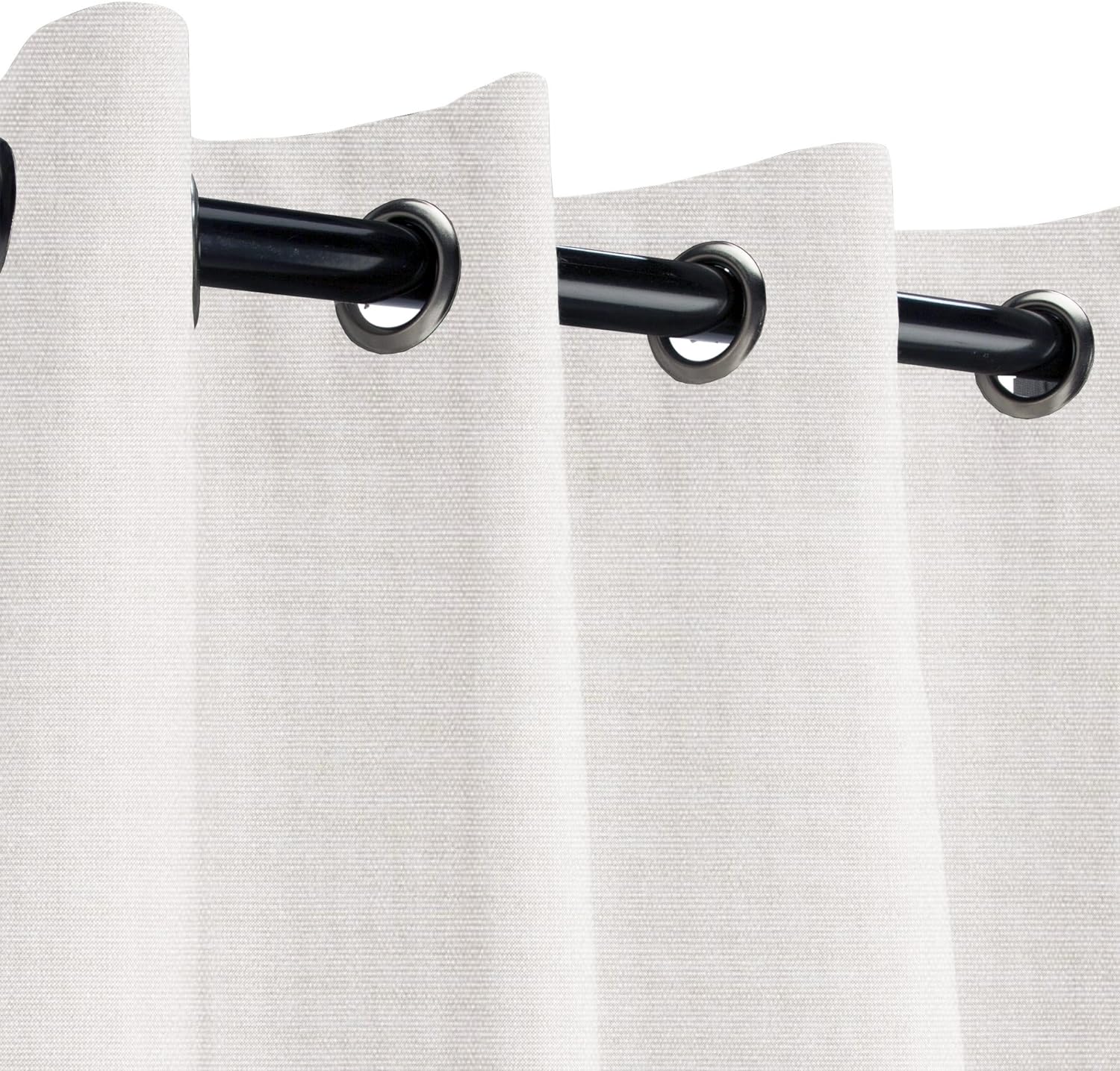 Linen Canvas Outdoor Curtain with Grommets 50 in. x 96 in.