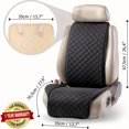 thumbnail image 1 of Linen Car Seat Cover for Cars - Soft & Breathable Front Premium Covers with Non-Slip Protector Universal Fits Most Automotive, Vans, SUV-2Pcs Black, 1 of 10