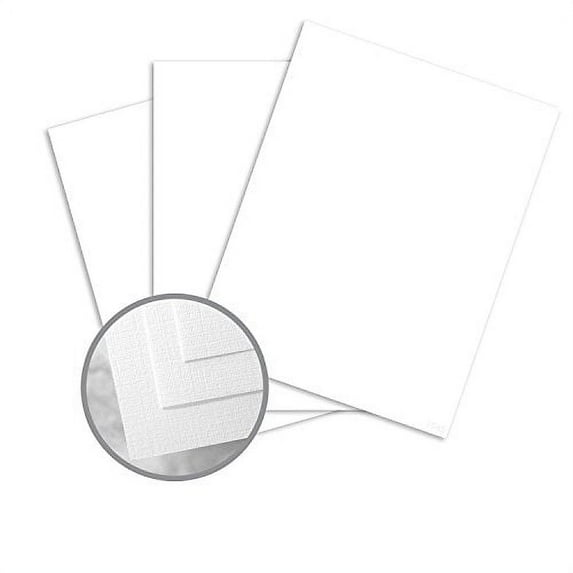 Linen Card Stock Heavyweight 80Lb. White - 50 Sheets Per pack