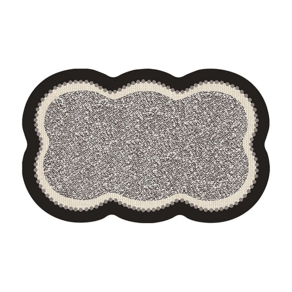 Linen Carpet Bath Mat, Water Absorbent Non-Slip Floor Rug, Decorative and Practical Mat for Bathroom, Bedroom, and Home Entrance Decor