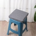 thumbnail image 1 of Linen Chair Cushion 12x12x1 Inch Square Non-Slip Seat Pad with Removable Washable Cover, High Density Sponge Chair Cushion for Dining Kitchen Office, Blue Gray Khaki Pink Green, 1 of 7