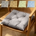 thumbnail image 1 of Linen Chair Cushion Soft Comfortable Padded Seat Cushion Non Slip Square Chair Pad - Washable Durable for Kitchen Dining Office, Blue, Ccwuwei, 1 of 6