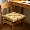 thumbnail image 1 of Linen Chair Cushion Soft Comfortable Padded Seat Cushion Non Slip Square Chair Pad - Washable Durable for Kitchen Dining Office, Yellow, Ccwuwei, 1 of 6