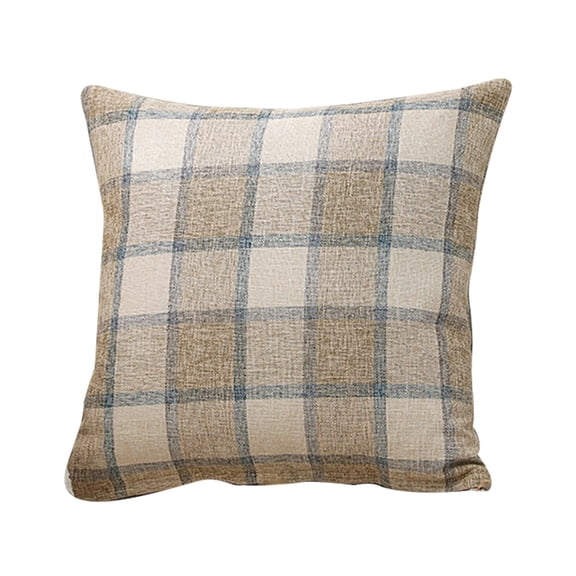 Linen Chenille Throw Pillow Covers Heavy Lined Decorative Cushion Cases Rustic Farmhouse Square Burlap Style Soft Comfy Solid Covers for Sofa Couch Bed Living Room Indoor Outdoor Decor