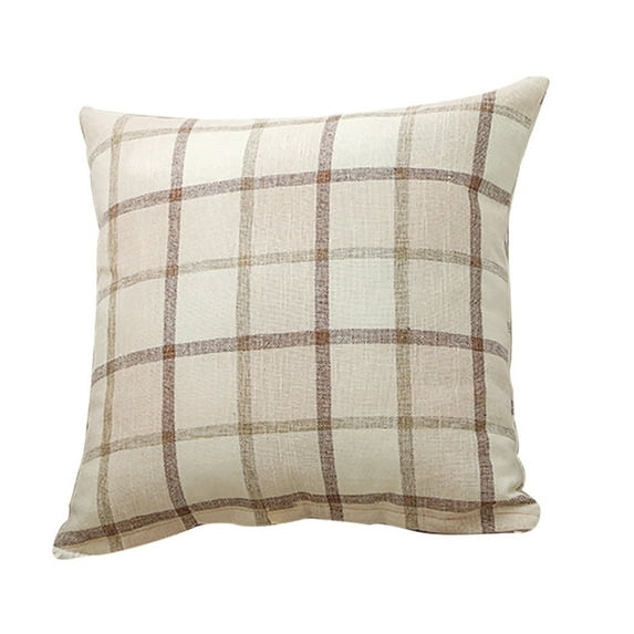 Linen Chenille Throw Pillow Covers Heavy Lined Decorative Cushion Cases Rustic Farmhouse Square Burlap Style Soft Comfy Solid Covers for Sofa Couch Bed Living Room Indoor Outdoor Decor
