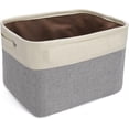 thumbnail image 1 of Linen Closet Collapsible Storage Basket Bin for Shelves, Fabric Rectangle Organizers with Handles for Home,Nursery,Clothes, Toys,Books, Laundry, 1 of 7