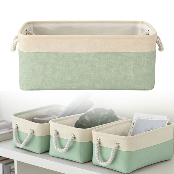 Linen Closet Organizer Storage Bin with Steel Frame, Stackable Fabric Jeans Baskets for Shelves, Foldable Wardrobe Clothes Box for Sweater Pants Towel Shirt Storage