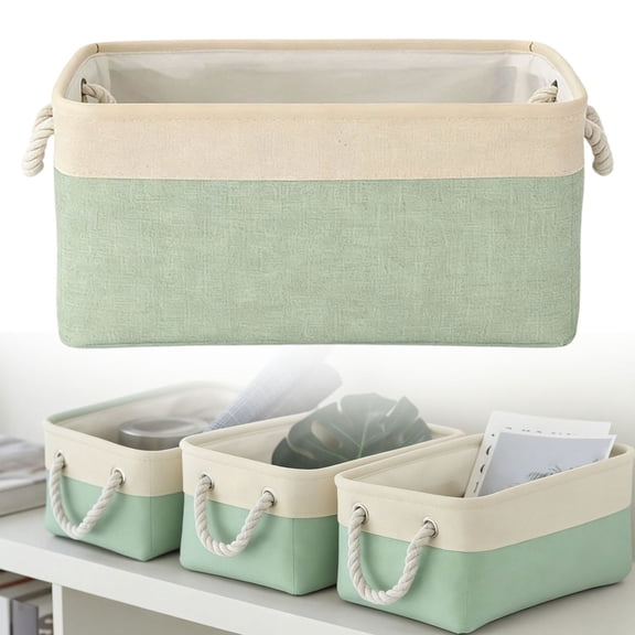 Linen Closet Organizer Storage Bin with Steel Frame, Stackable Fabric Jeans Baskets for Shelves, Foldable Wardrobe Clothes Box for Sweater Pants Towel Shirt Storage