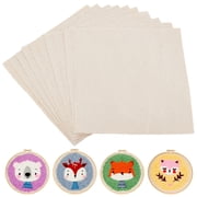 Linen Cloth for Punch Needle Punch Needle Fabric Embroidery Fabric Lemon Chiffon 250x250x0.9mm