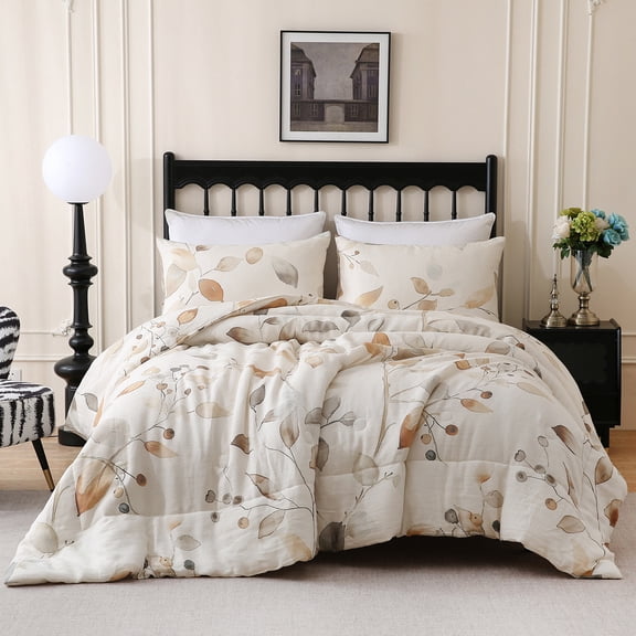 Linen Comforter Set King Size Natural French Flax Linen Bedding Comforter Set Soft Breathable Moisture Wicking Comfy Bedding 3 Pieces
