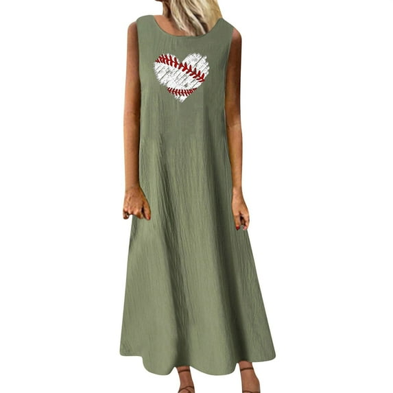 Linen Cotton Dresses for Women Summer Sleeveless Tank Dress 2025 Casual Loose Long Maxi Sundress