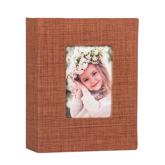 Linen Cover 4x6 Photo Album, 100 Pockets Slip-in Picture Album, Top Loader Vertical Pocket Memory Book for Wedding Family Anniversary, Photo Holder for Home Decor