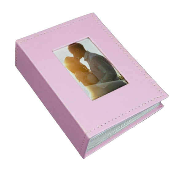 Linen-Covered 4×6 Photo Album with Window, 40-Pocket Small Picture Book for Wedding, Baby, Travel Memories, Portable Gift for Grandparents Harlik