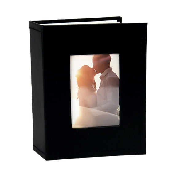 Linen-Covered 4×6 Photo Album with Window, 40-Pocket Small Picture Book for Wedding, Baby, Travel Memories, Portable Gift for Grandparents Harlik