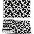 thumbnail image 1 of Linen Cow Print Placemats Black and White Cowhide Table Mats Barnyard Birthday Party Decorations and Supplies for Home Kitchen Table-12×18'''', 1 of 3