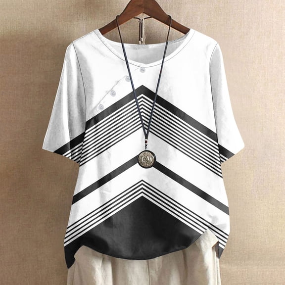 Linen Crop Tops for Women Summer Blouses & Button-Down Shirts Plus Size Shirts for Women Dressy Casual