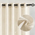 thumbnail image 1 of Linen Curtains 95 Inches Long 52" Wide for Bedroom Grommet Semi Sheer Natural Linen Window Drapes Ensure privacy Farmhouse Curtains Extra Wide Curtain Panels(2 Panels), 1 of 8