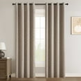 thumbnail image 1 of Top Finel Grommet Top Blackout Curtains, Dark Flax, 52" x 90", 2 Panels, 1 of 16