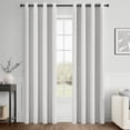 thumbnail image 1 of Top Finel Grommet Top Blackout Curtains, Grey Beige, 52" x 90", 2 Panels, 1 of 16