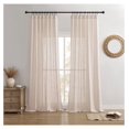 thumbnail image 1 of Linen Curtains for Living Room,Semi Sheer Drapes Window Long Curtains 72 inches Long Beige, 1 of 7