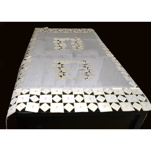 Linen Decorative Embroidered Cutwork Table Cloth