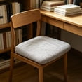 thumbnail image 1 of Linen Dining Chair Cushion 13.77x13.77in - Dark Gray Non-Slip Seat Cushion for Chairs - Flax Fabric Removable Washable Chair Pad for Home Office, 1 of 6