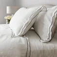 thumbnail image 1 of Linen Double Edge Embroidery Duvet Cover Set, 1 of 10