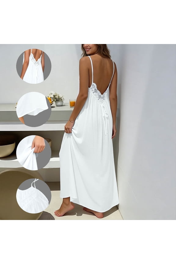 Linen Dresses for Women Summer Sleeveless Square Neck Spaghetti Strap Cotton Linen Maxi Dresses Womens Casual Solid Lightweight Breathable Comfy Bohos Beach Vacation Sundress