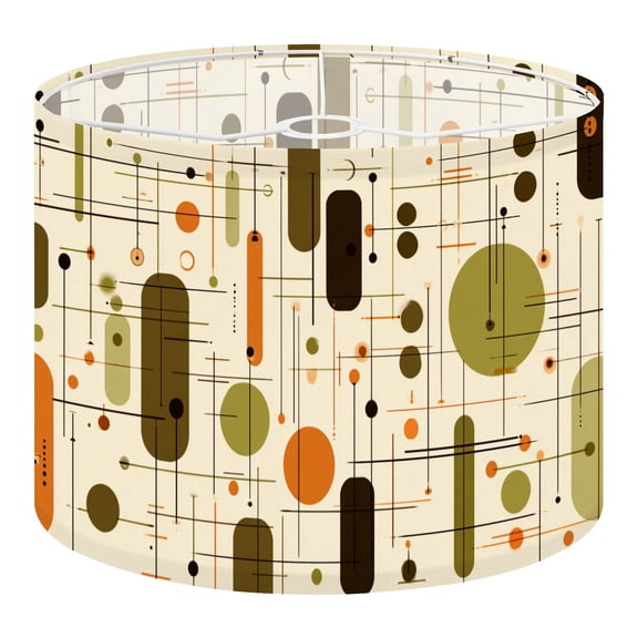 Simple Abstract Image Geometric Linen Drum Lamp Shades Sicilian ceramic tile featuring blue decorative ...