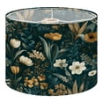 thumbnail image 1 of Linen Drum Lamp Shades Vintage Floral Botanical Harmonious Earth Tones 13" x 13" x 10" Lampshade for Table Lamps Floor Lamps Lamp Shade Replacement Easy Assembly Required, 1 of 8