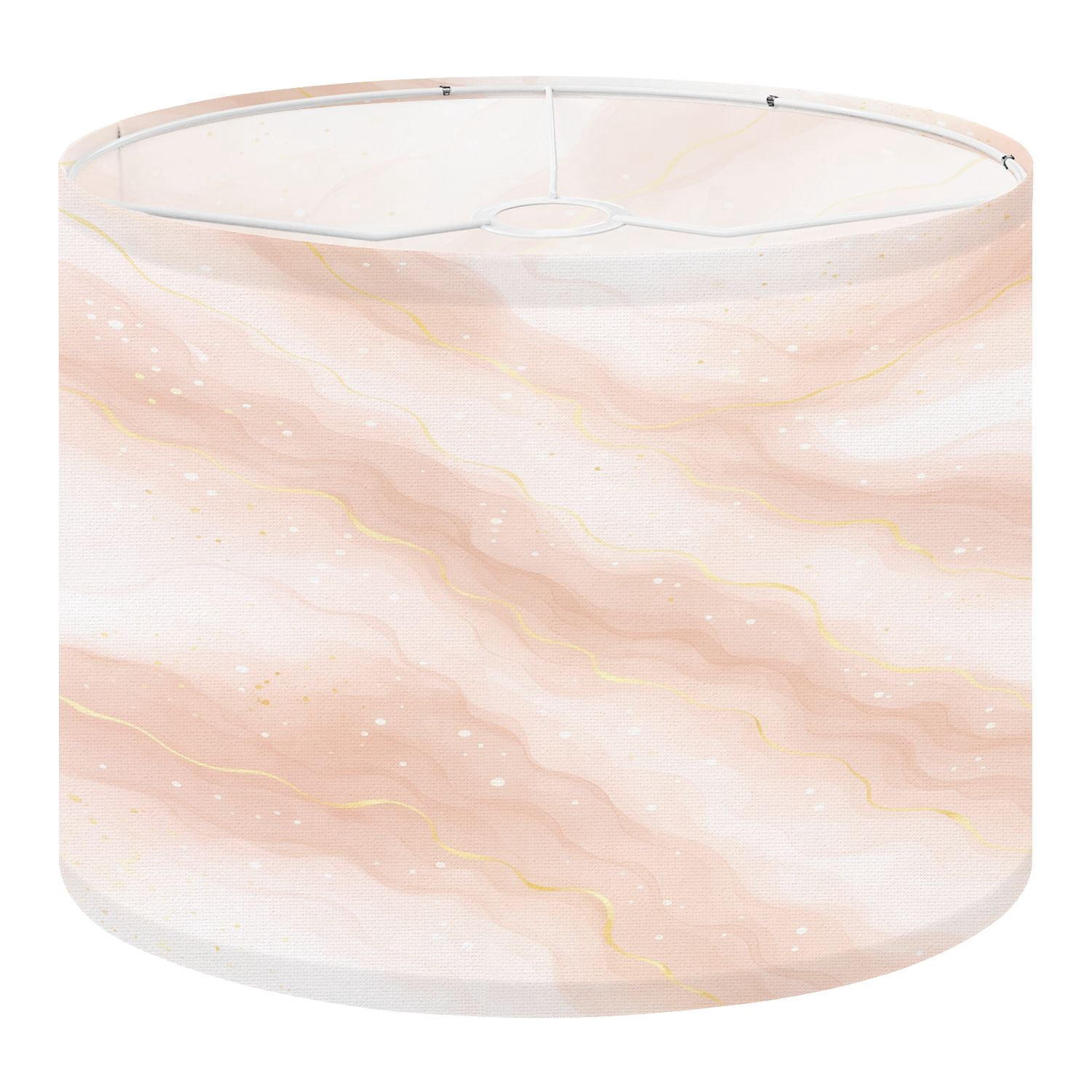 Linen Drum Lampshades Abstract dusty rose blush liquid watercolor gold dots lines Pastel 13"x13"x10" Light Shade for Table Lamps Floor Lamp Shades Lampshade Replacement Assembly Required
