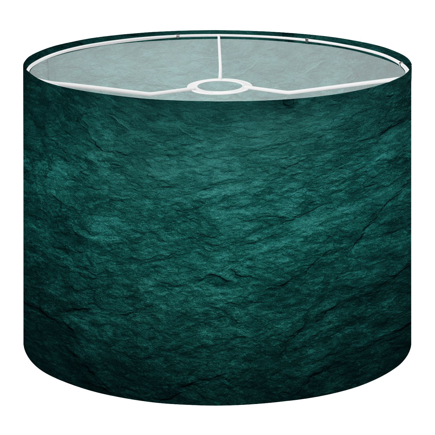 Linen Drum Lampshades Blue green abstract Toned rough rock surface texture Beautiful teal 13"x13"x10" Light Shade for Table Lamps Floor Lamp Shades Lampshade Replacement Assembly Required