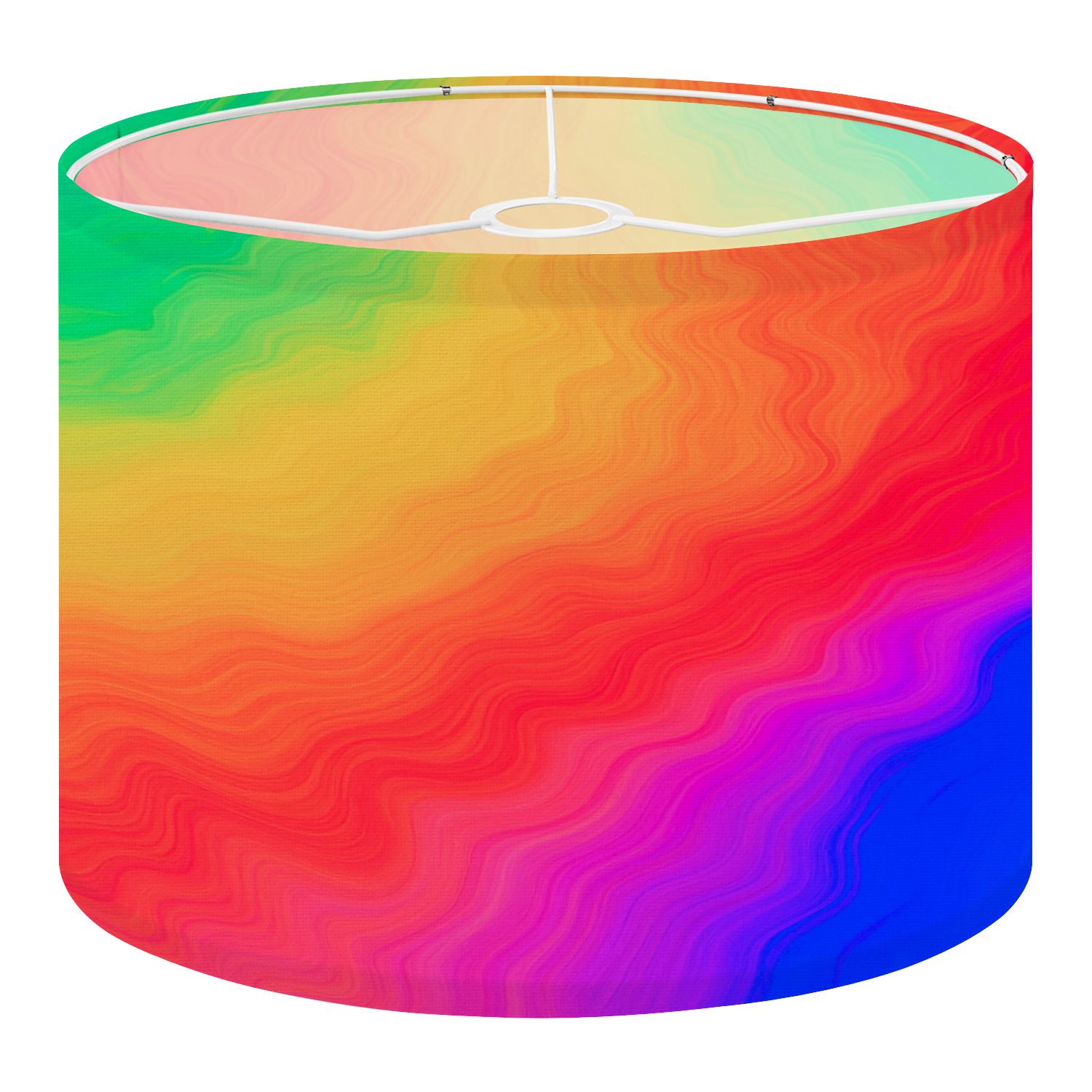 Linen Drum Lampshades Bright rainbow colors watercolor abstract colorful vibrant 13"x13"x10" Light Shade for Table Lamps Floor Lamp Shades Lampshade Replacement Assembly Required