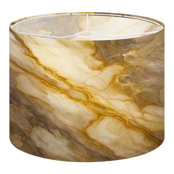 Linen Drum Lampshades Brown marble texture Granite Surface Stone Veins Stone 13"x13"x10" Light Shade for Table Lamps Floor Lamp Shades Lampshade Replacement Assembly Required