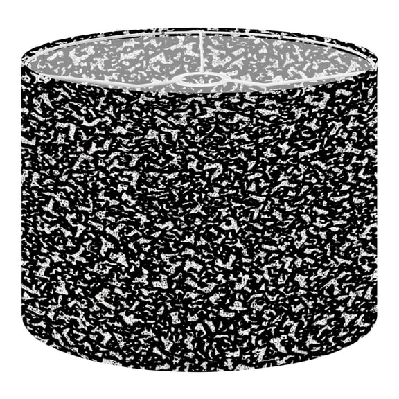 Linen Drum Lampshades Composition Book Cover Seamless Abstract design black 13"x13"x10" Light Shade for Table Lamps Floor Lamp Shades Lampshade Replacement Assembly Required