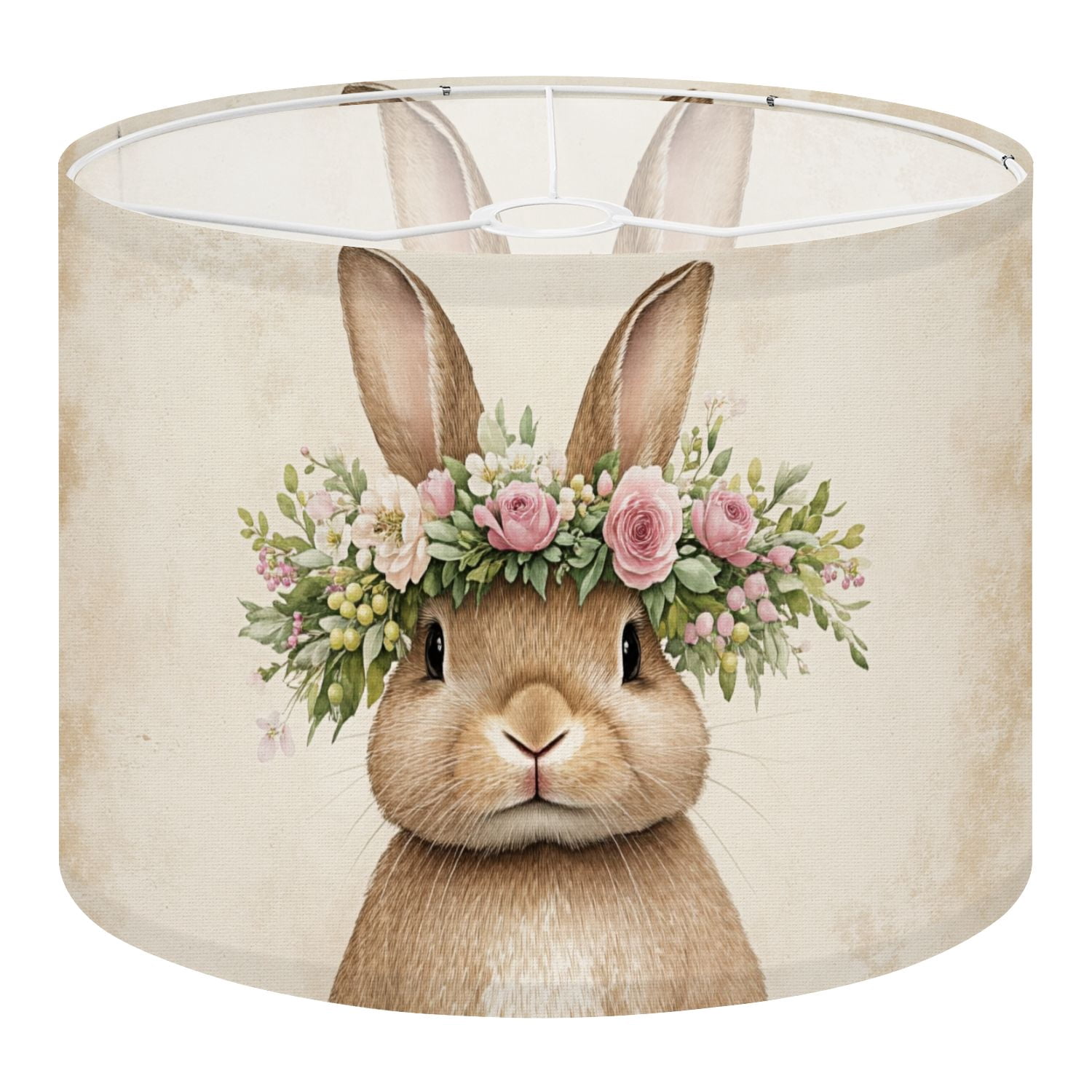Linen Drum Lampshades Easter Rabbit Cute Bunny Lovely Animal Rabbit ...