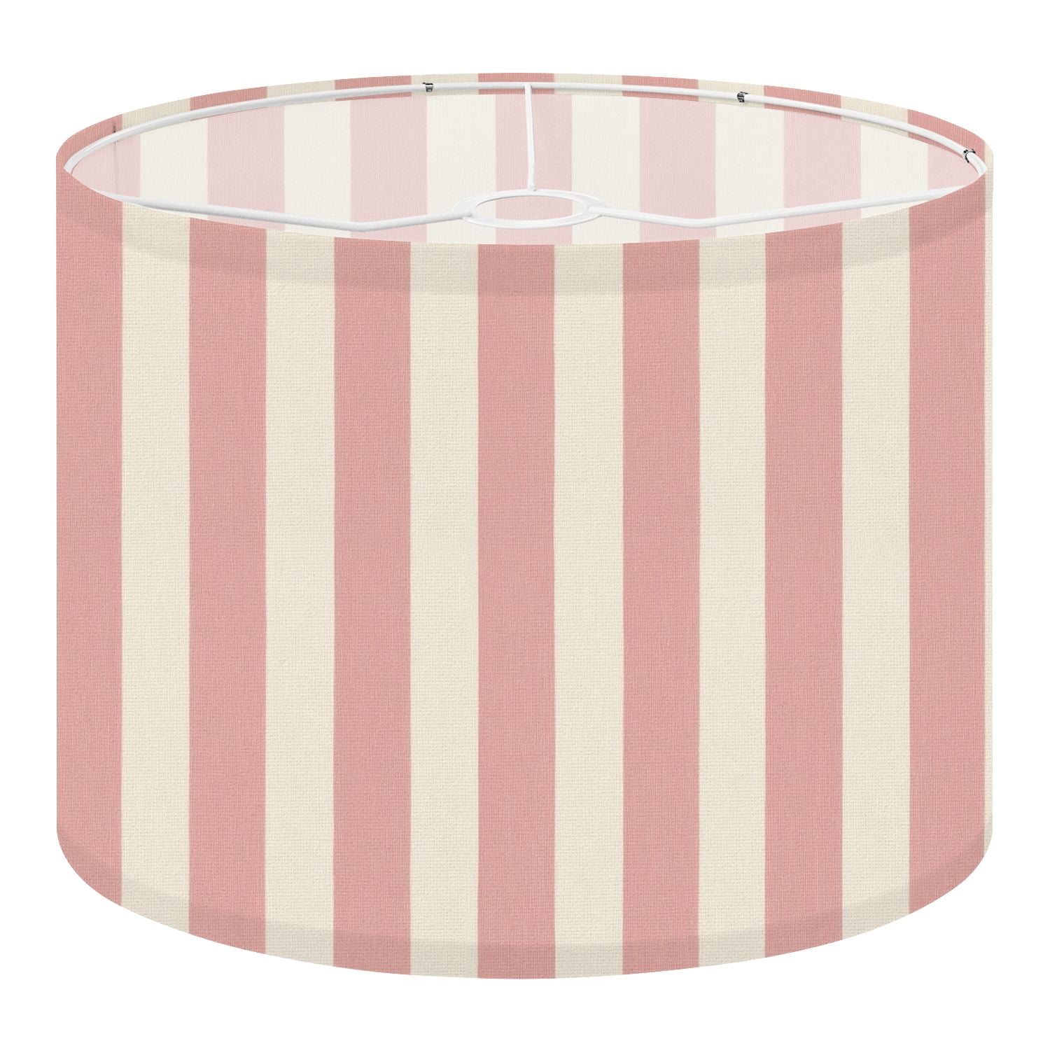 Linen Drum Lampshades Pink Cream Striped Vertical Stripes 13"x13"x10" Light Shade for Table Lamps Floor Lamps Drum Lamp Shades Lampshade Replacement Assembly Required