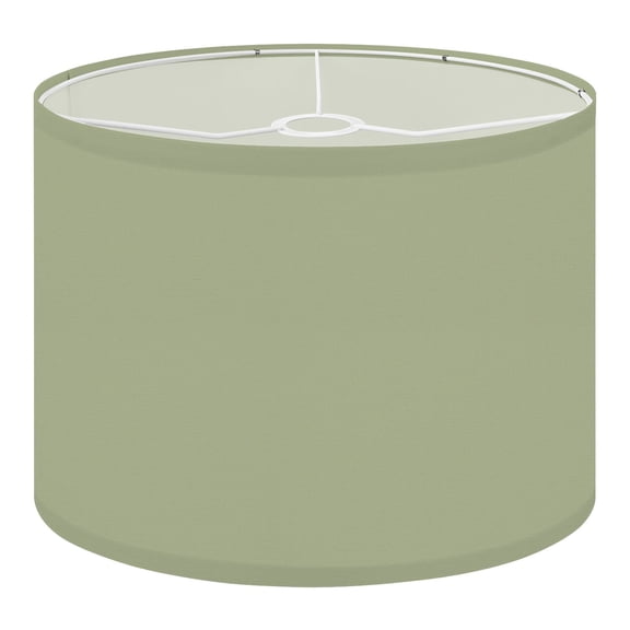 Linen Drum Lampshades Plain beautiful sage green solid color shade grey 13"x13"x10" Light Shade for Table Lamps Floor Lamps Drum Lamp Shades Lampshade Replacement Assembly Required
