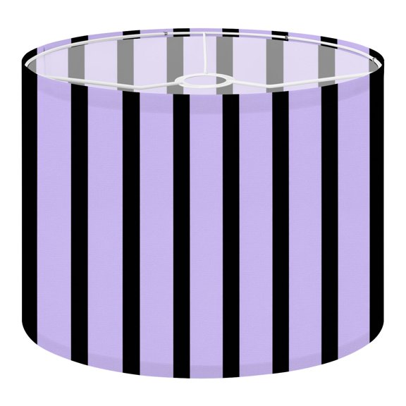 Linen Drum Lampshades Purple Striped abstract Black for Modern Design minimalist 13"x13"x10" Light Shade for Table Lamps Floor Lamp Shades Lampshade Replacement Assembly Required