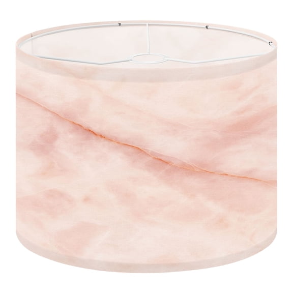 Linen Drum Lampshades Rose gold marble texture natural patterns detailed structure bright 13"x13"x10" Light Shade for Table Lamps Floor Lamp Shades Lampshade Replacement Assembly Required