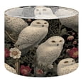 thumbnail image 1 of Linen Drum Lampshades Snowy Owl Cathedral Spires Dark Tulips 13"x13"x10" Light Shade for Table Lamps Floor Lamp Shades Lampshade Replacement Assembly Required, 1 of 8