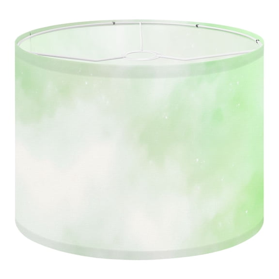 Linen Drum Lampshades Soft Dreamy Clouds Light Green Tint Sparkling Accents 13"x13"x10" Light Shade for Table Lamps Floor Lamp Shades Lampshade Replacement Assembly Required