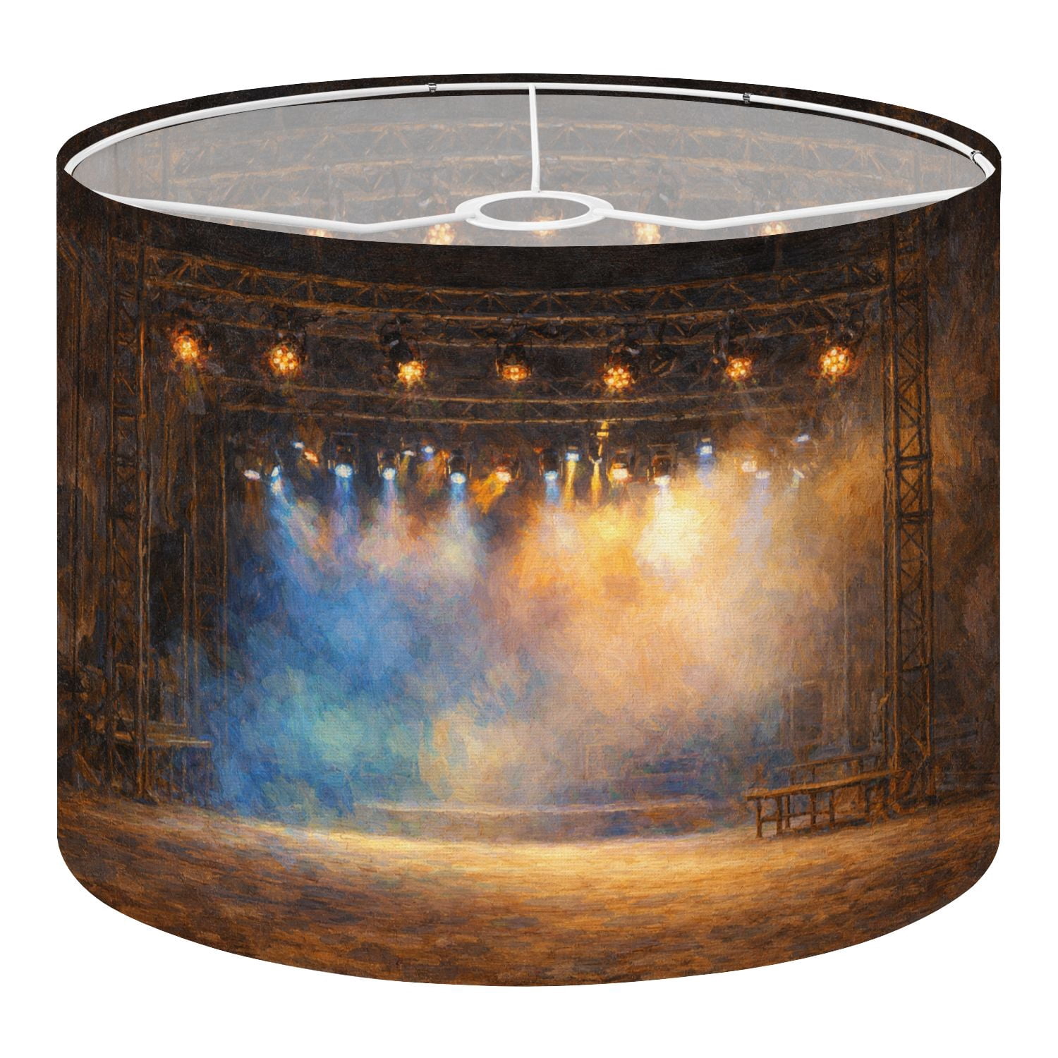 Linen Drum Lampshades Theater light stage 13"x13"x10" Light Shade for Table Lamps Floor Lamp Shades Lampshade Replacement Assembly Required