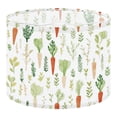 thumbnail image 1 of Linen Drum Lampshades Watercolor Carrots Greenery Leaves 13"x13"x10" Light Shade for Table Lamps Floor Lamp Shades Lampshade Replacement Assembly Required, 1 of 8