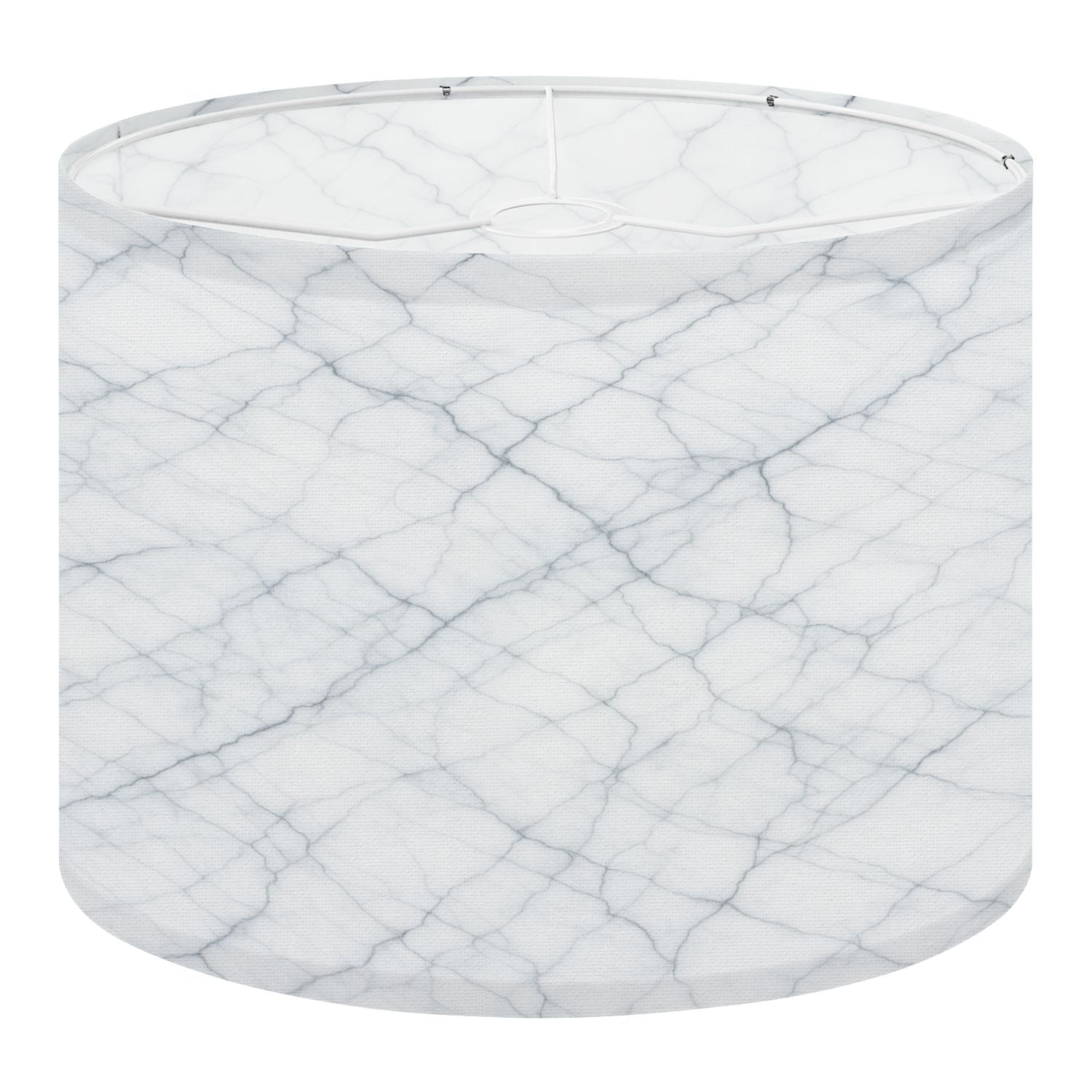 Linen Drum Lampshades White marble texture abstract 13"x13"x10" Light Shade for Table Lamps Floor Lamp Shades Lampshade Replacement Assembly Required