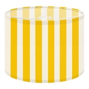 Linen Drum Lampshades Yellow White Striped Vertical Stripes Spring Decor 13x13x10 Light Shade for Table Lamps Floor Lamp Shades Lampshade Replacement Assembly Required