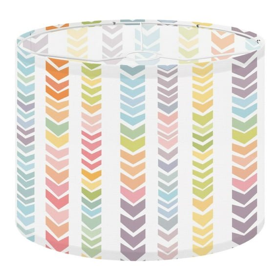 Linen Drum Lampshades colorful striped arrow rainbow pastel color 13"x13"x10" Light Shade for Table Lamps Floor Lamps Drum Lamp Shades Lampshade Replacement Assembly Required