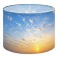 thumbnail image 1 of Linen Drum Lampshades sun shining low cloud 13"x13"x10" Light Shade for Table Lamps Floor Lamps Drum Lamp Shades Chandelier Lamp Shades Lampshade Replacement Assembly Required, 1 of 8