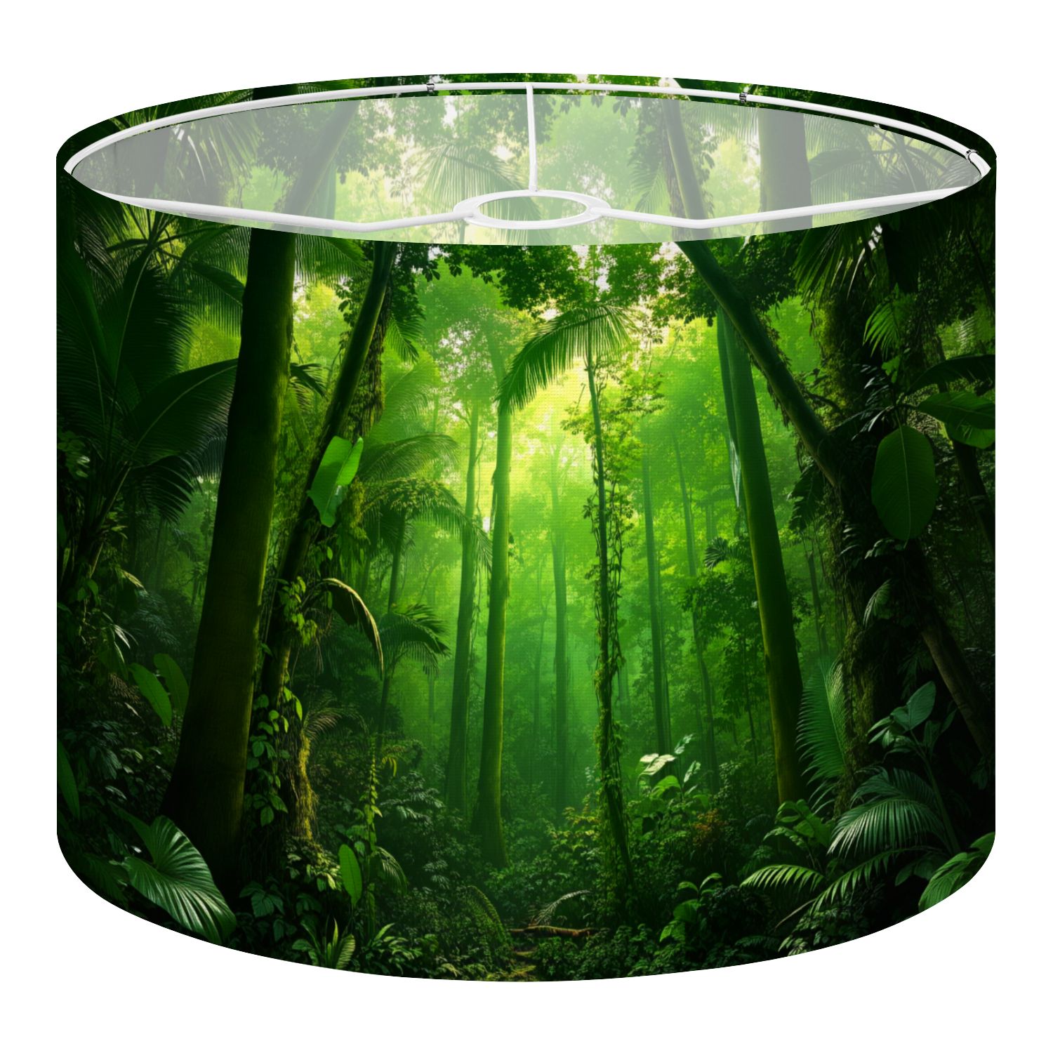 Linen Drum Lampshades tropical rainforest landscape amazon rain forest pictures 13"x13"x10" Light Shade for Table Lamps Floor Lamps Drum Lamp Shades Lampshade Replacement Assembly Required